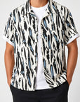 Men's Shirt Short Sleeve Camp Collar Relaxed Fit
