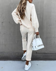 women's two-piece high collar lounge set