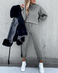 women's two-piece high collar lounge set
