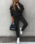 women's hooded two-piece tracksuit joggers