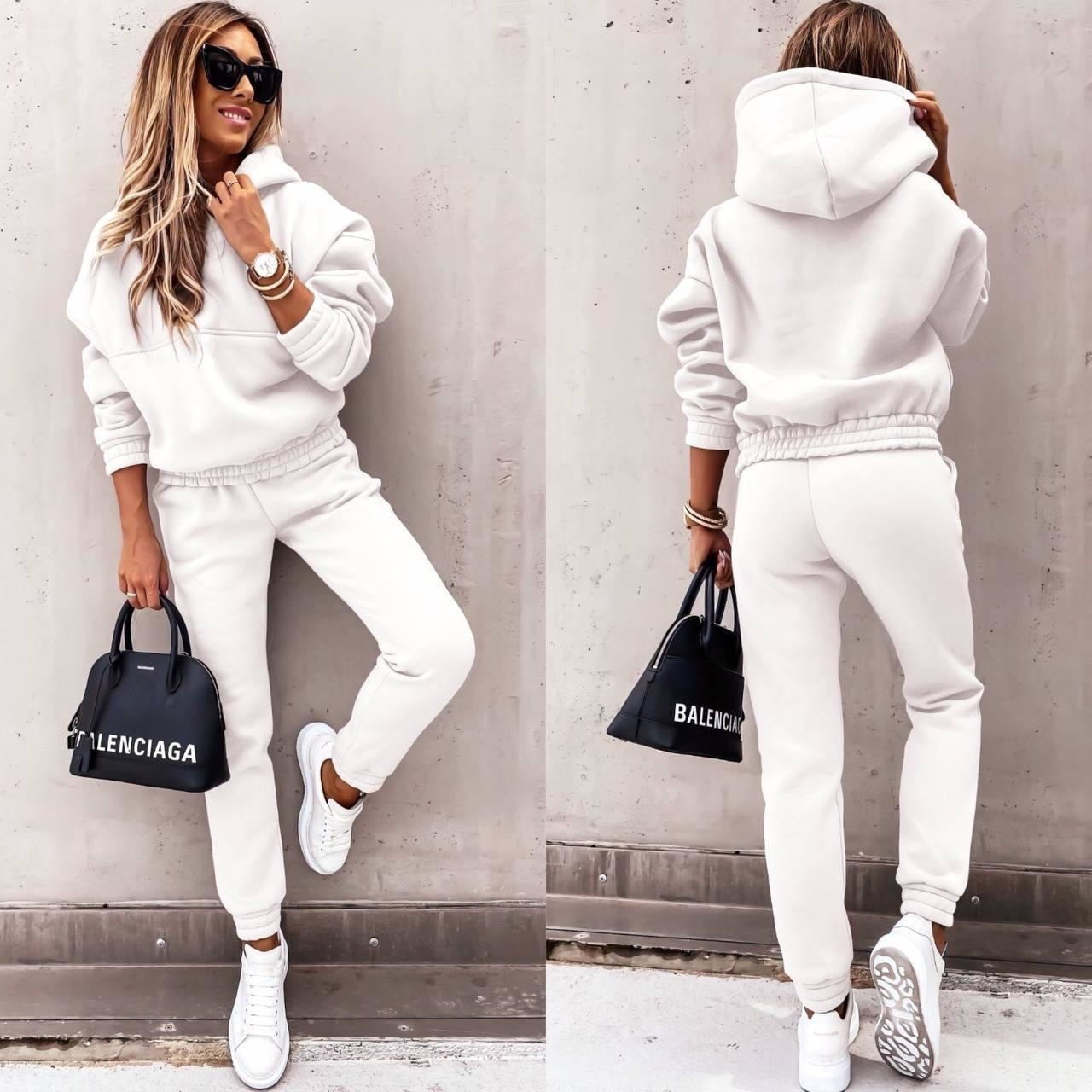 women's hooded two-piece tracksuit joggers