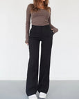 women's high waist wide-leg trousers