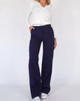 women's high waist wide-leg trousers