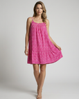Women’s pink women's floral dress loose fit