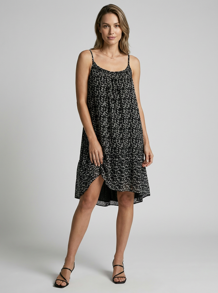 Women’s pink women's floral dress loose fit