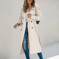 Aurora | Women's Long Trench Coat Double-Breasted