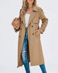 Women's white long trench coat