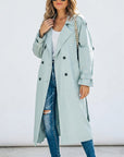 Women's white long trench coat
