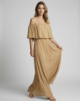 Women’s white women's off-shoulder maxi dress