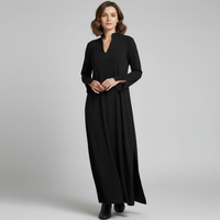 Talia | Women's Minimalist Maxi Dress V-Neck