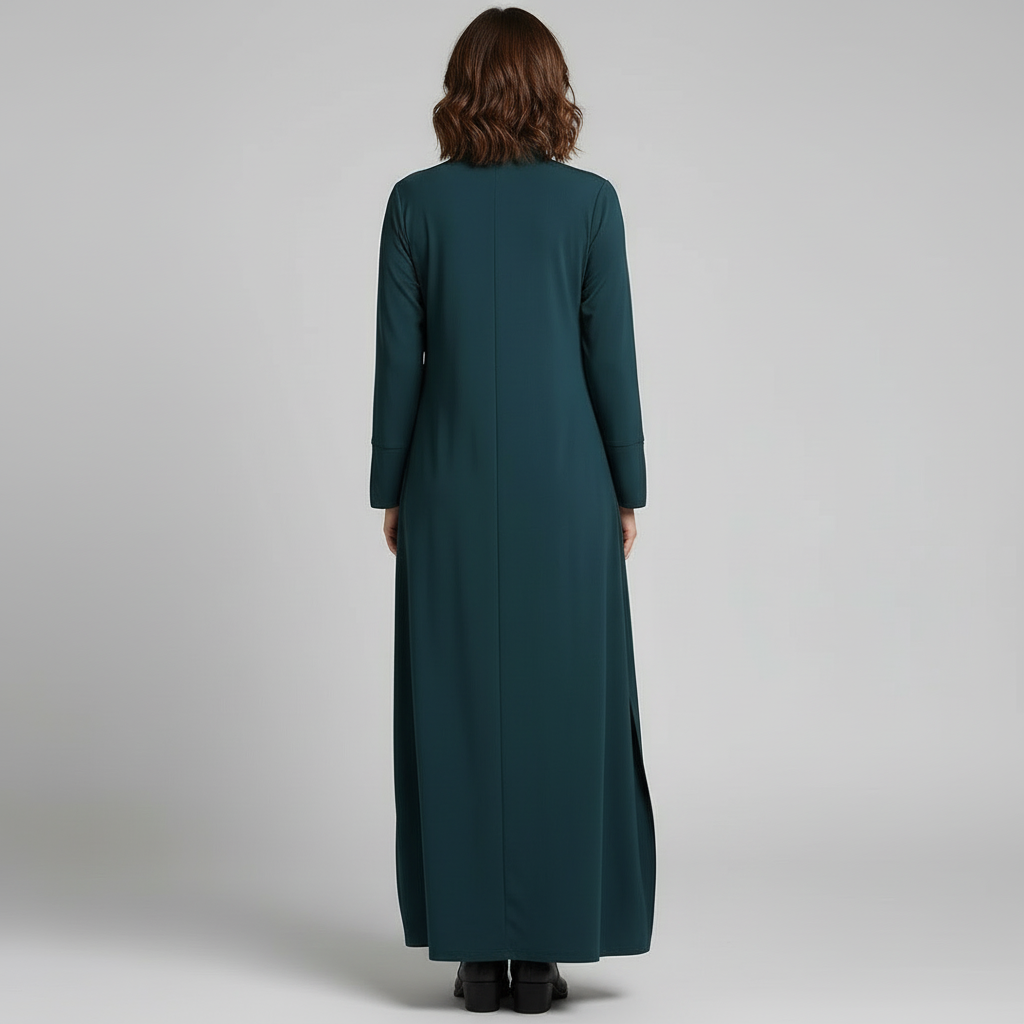 Women’s black women's minimalist maxi dress v-neck