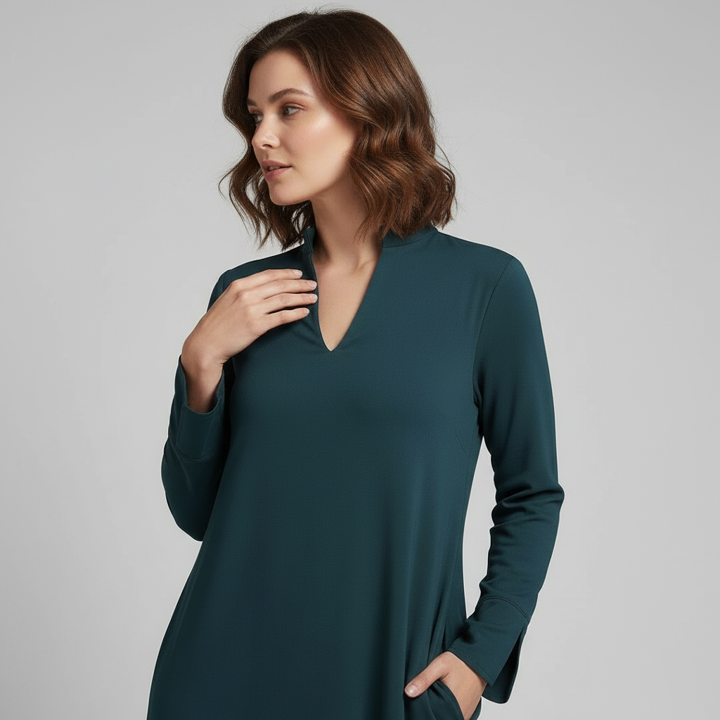 Women’s women's minimalist maxi dress v-neck