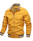 Men's black zip-up classic bomber jacket