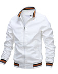 Men's black zip-up classic bomber jacket