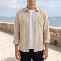 Lucas | Men's Linen Shirt Loose Fit Long Sleeve