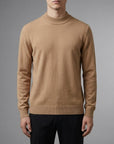 Men's camel cashmere blend sweater