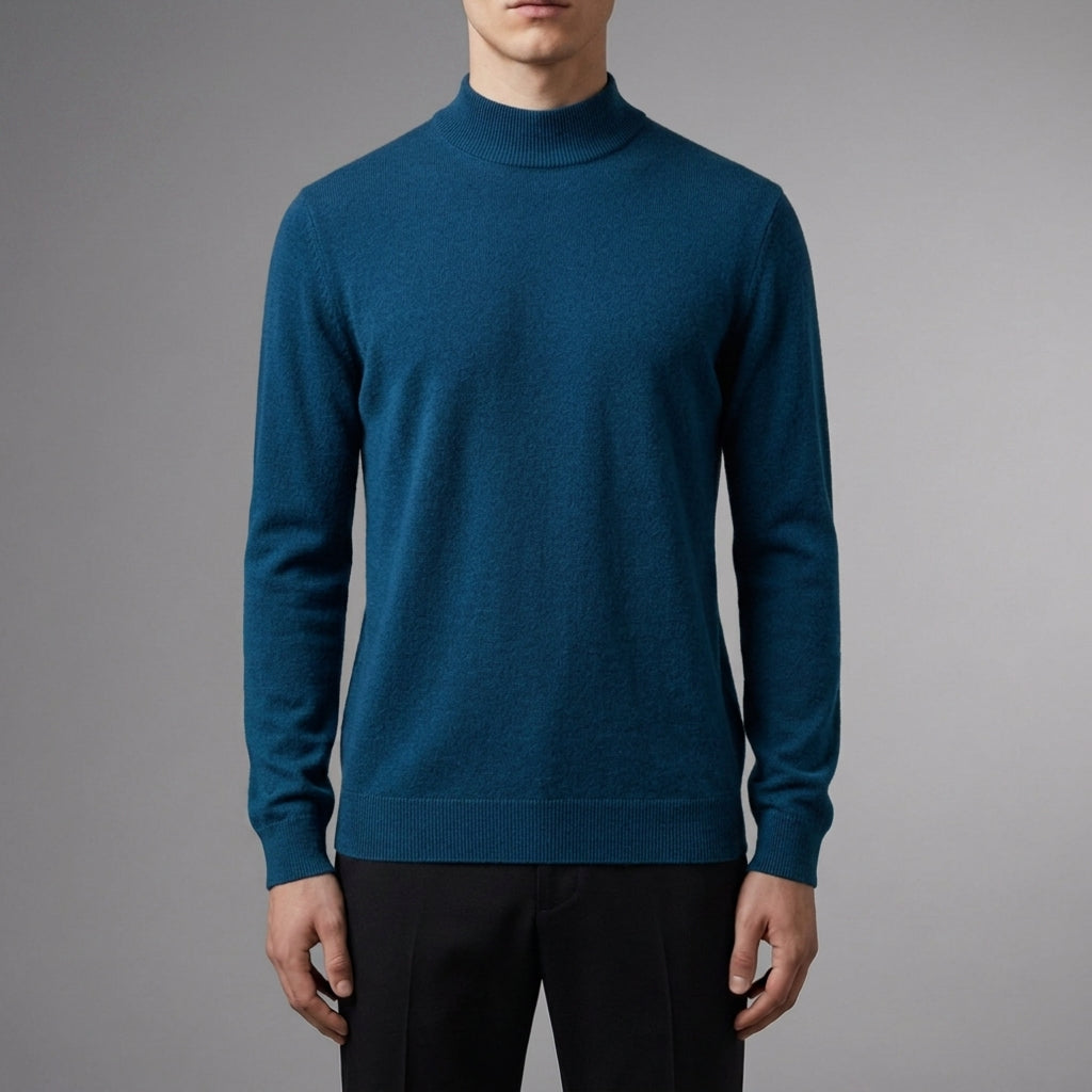 Men's camel cashmere blend sweater