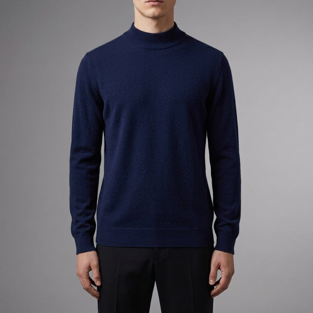 Men's camel cashmere blend sweater