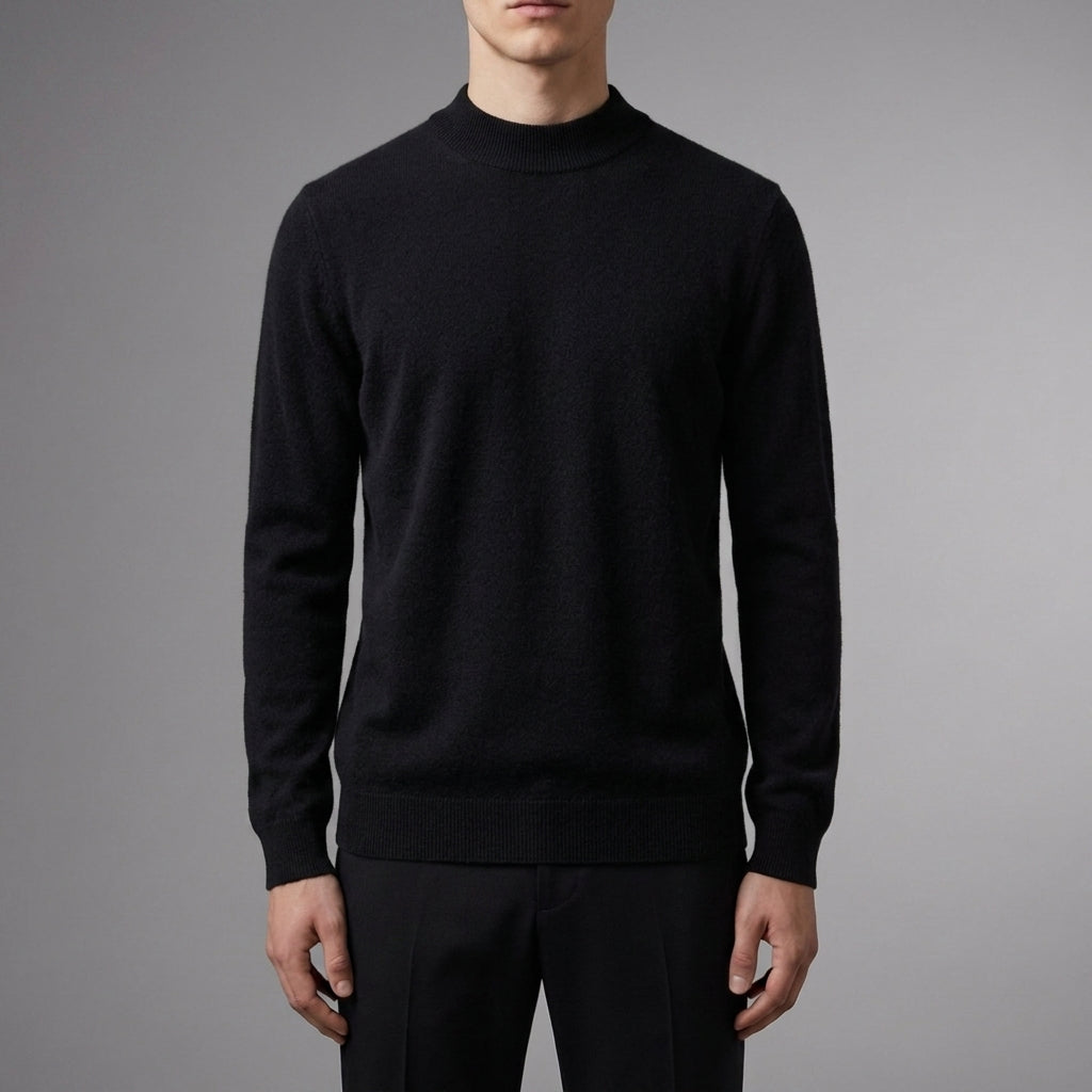 Men's camel cashmere blend sweater