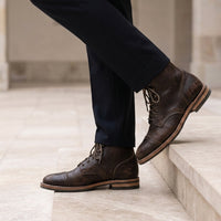 Roman | Men's Rugged Leather Boots Lace-Up