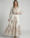 Women’s women's printed a-line dress belt