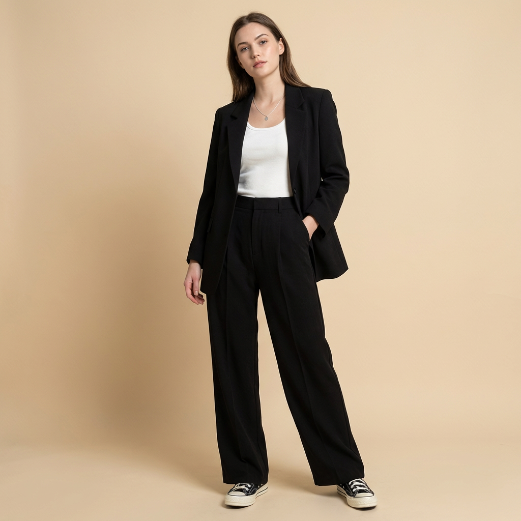 Women’s pink women's blazer and trouser two piece set