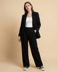 Women’s pink women's blazer and trouser two piece set