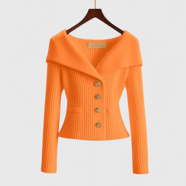 Women's yellow soft knit cosy cardigan