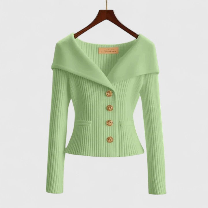 Women's yellow soft knit cosy cardigan