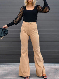 Odette | Women's Flared Corduroy Trousers High Waist