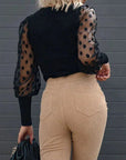 women's high waist flared corduroy trousers