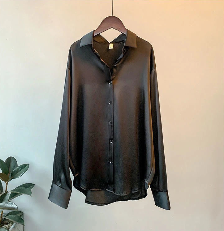 Blouse Women Silk Long Sleeve Classic Design Comfortable Fit Size S-3XL 4