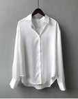 Blouse Women Silk Long Sleeve Classic Design Comfortable Fit Size S-3XL 7