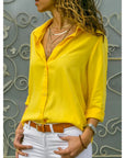 Blouse Women's Long Sleeve Button Closure Relaxed Fit Timeless Style 2