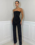 Bold Denim Jumpsuit With Wide Legs For Women 0