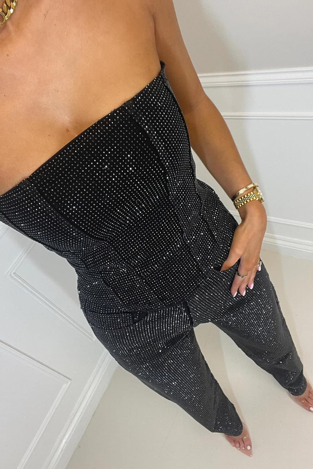 Bold Denim Jumpsuit With Wide Legs For Women 6