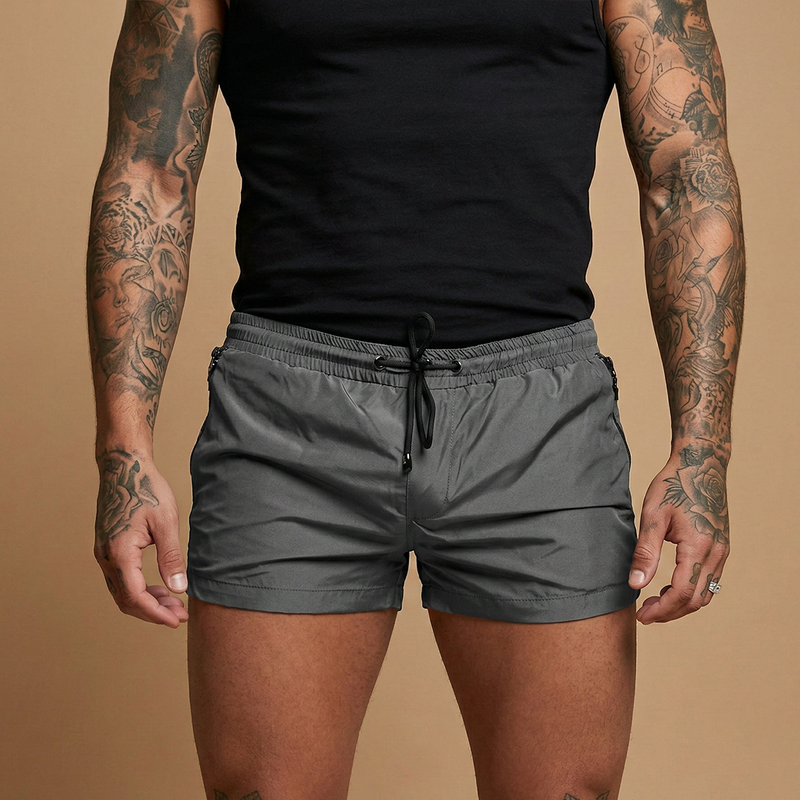 Bold Men's Shorts with Zipper Pockets, Close Fit 0