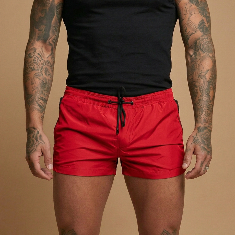 Bold Men's Shorts with Zipper Pockets, Close Fit 12