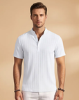 Bold Men's T Shirt with Textured V-Neck 10