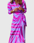 Bold Wrap Dress With Chic Print Design 11