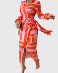 Bold Wrap Dress With Chic Print Design 1