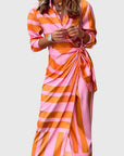 Bold Wrap Dress With Chic Print Design 2