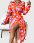 Bold Wrap Dress With Chic Print Design 4