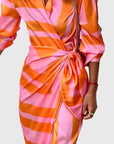 Bold Wrap Dress With Chic Print Design 6