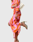 Bold Wrap Dress With Chic Print Design 7