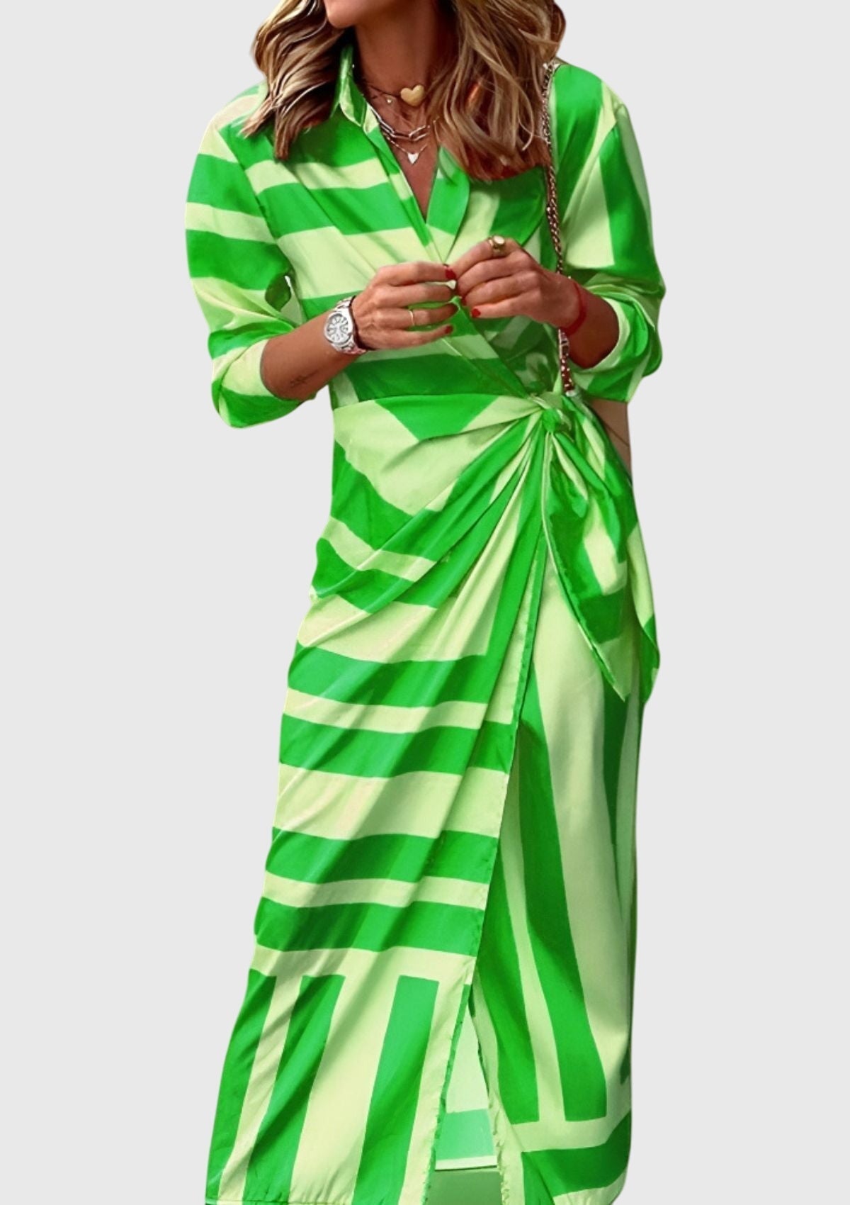 Bold Wrap Dress With Chic Print Design 8
