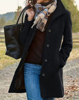 Women's Green Winter Coat warm lining feminine cut