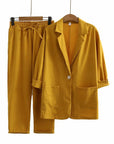 Women’s blue women's linen jumpsuit wide leg