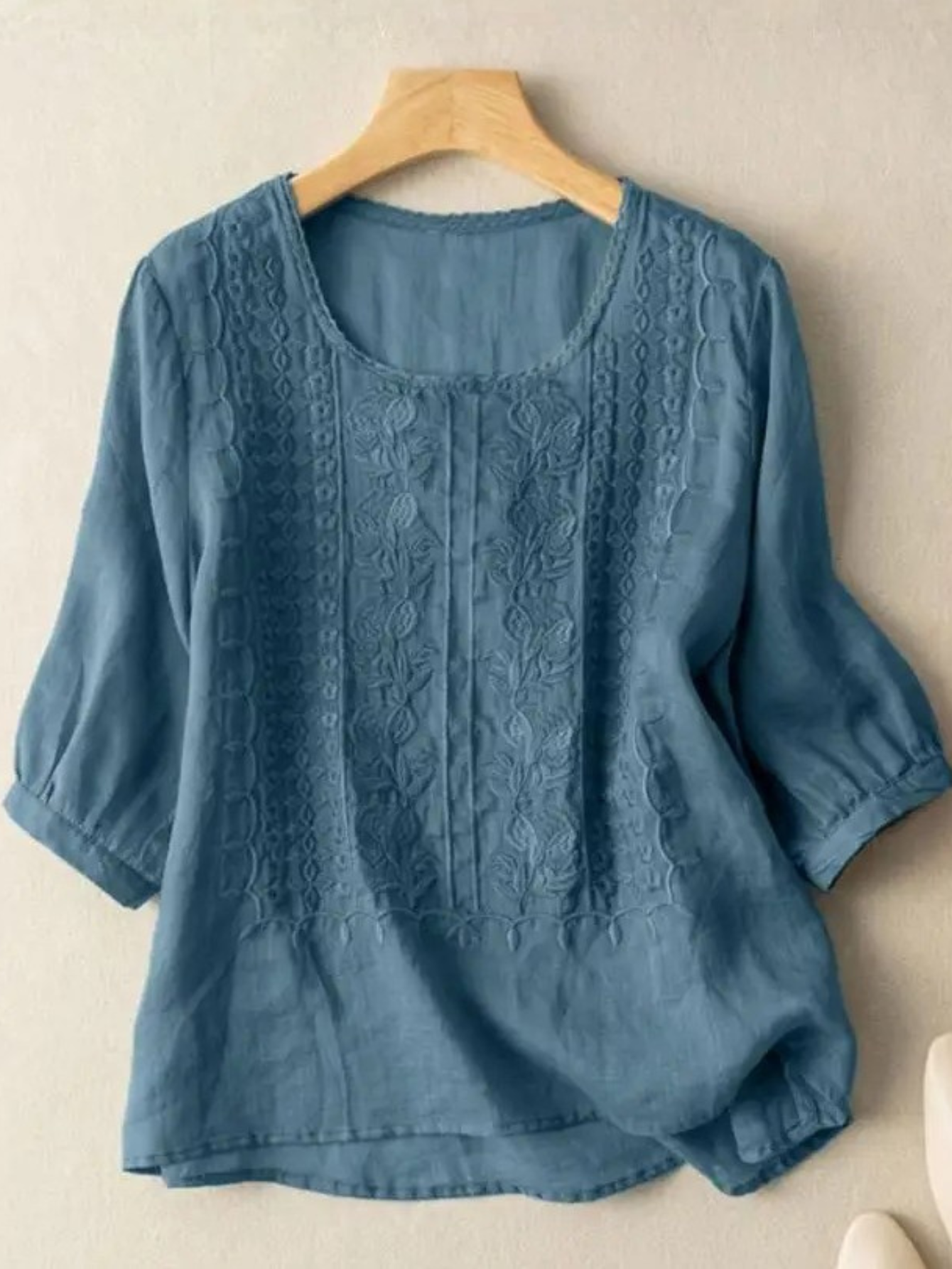 Calm Women's Blouse with Embroidered Design 1