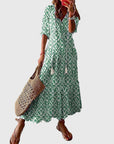 Carefree Boho Summer Dress With V-Neck 1